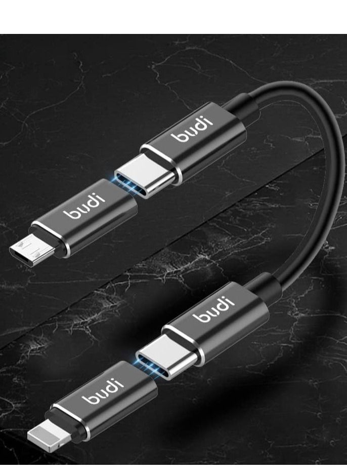 budi - Budi Multi Functional Box/Type-C to Type-C Cable Charge Sync Cable/Type-C to USB/Type-C to Lightning/Type-C to Micro/Compatible with iPhone 14Pro/14ProMax/ S22,S21+,Note20,Huawei P30 etc. - Image 1
