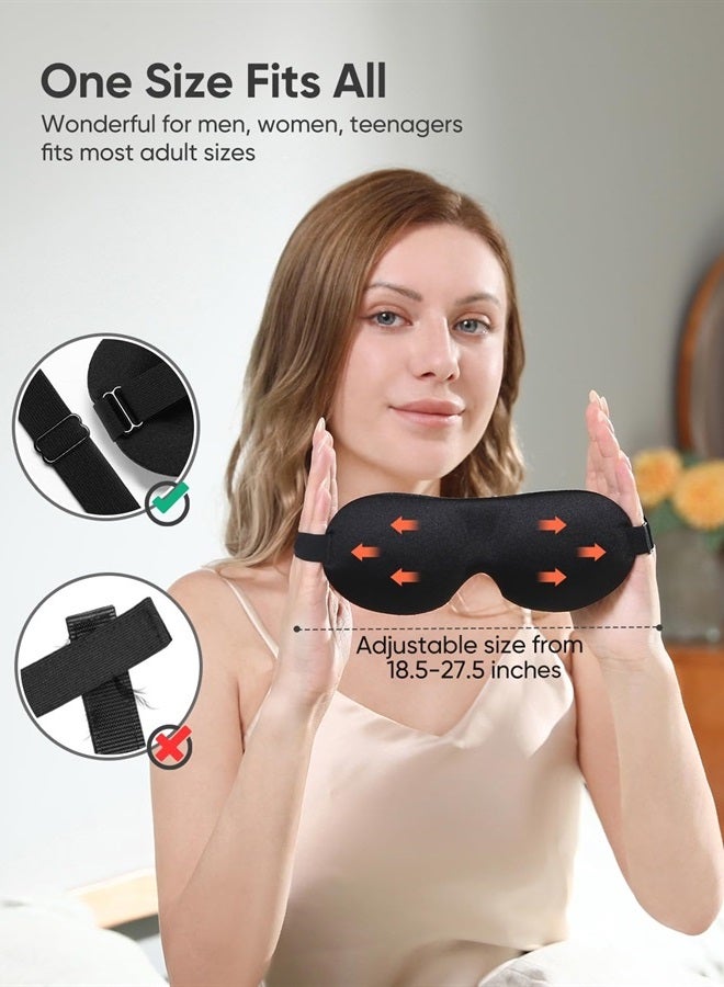 LKY DIGITAL قناع نوم للذين ينامون على الجانب 3 عبوات، قناع عين ثلاثي الأبعاد 100% يحجب الضوء للنوم، قناع ليلي للرجال والنساء - Image 5