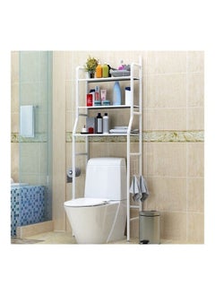 RollsTimi  3 Layer Shelf Over Toilet Storage Bathroom Shelving White  - Image 3