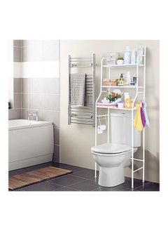RollsTimi  3 Layer Shelf Over Toilet Storage Bathroom Shelving White  - Image 2