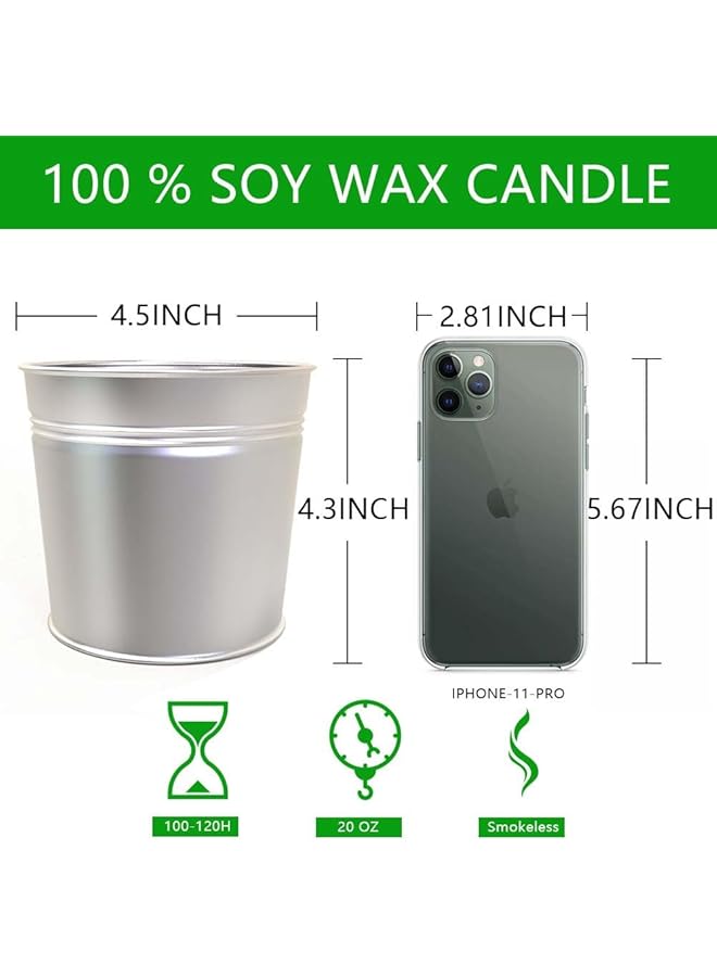 Citronella Candles Outdoor Large 2 X 20Oz Citronella Candle For Home Patio Up To 120Hours Burning 3 Wick Natural Soy Wax Candle For Outside Garden Yard Balcony Summer Camping Candle - Image 2