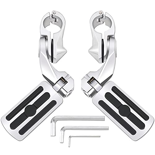 KONDUONE Motorcycle Highway Pegs Foot Rests fit 1.25" Engine Guard Parts Replacement for 1 1/4 Harley Davidson Road Glide, Electra Glide, Road King, Street Glide - Image 1