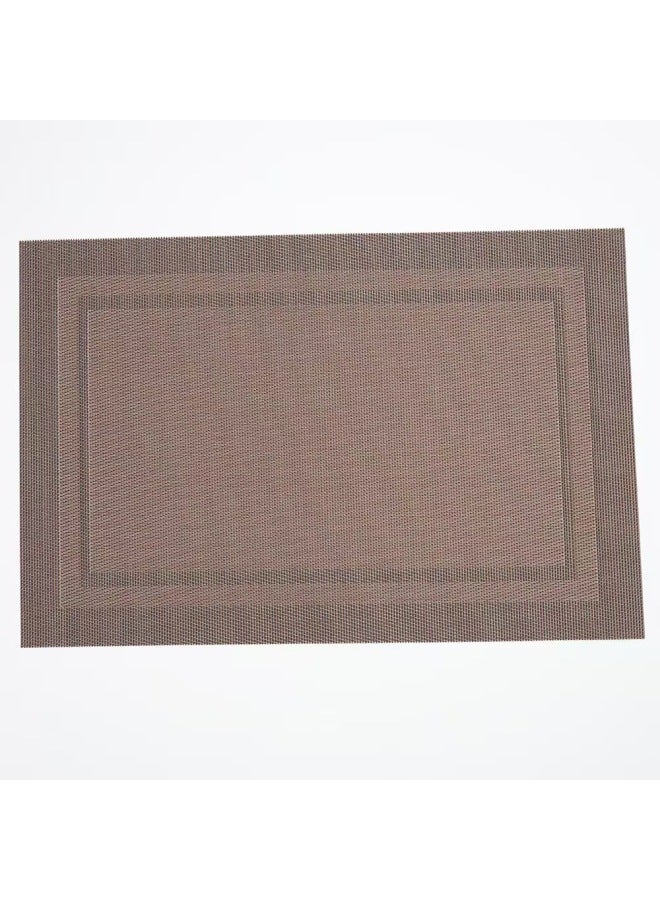 Teslin European-style Modern Simple Diagonal Western Dining Mat PVC Woven Single And Double Frame Table Towel Dining Mat Dining Mat-Color:Coffee Color - Image 1