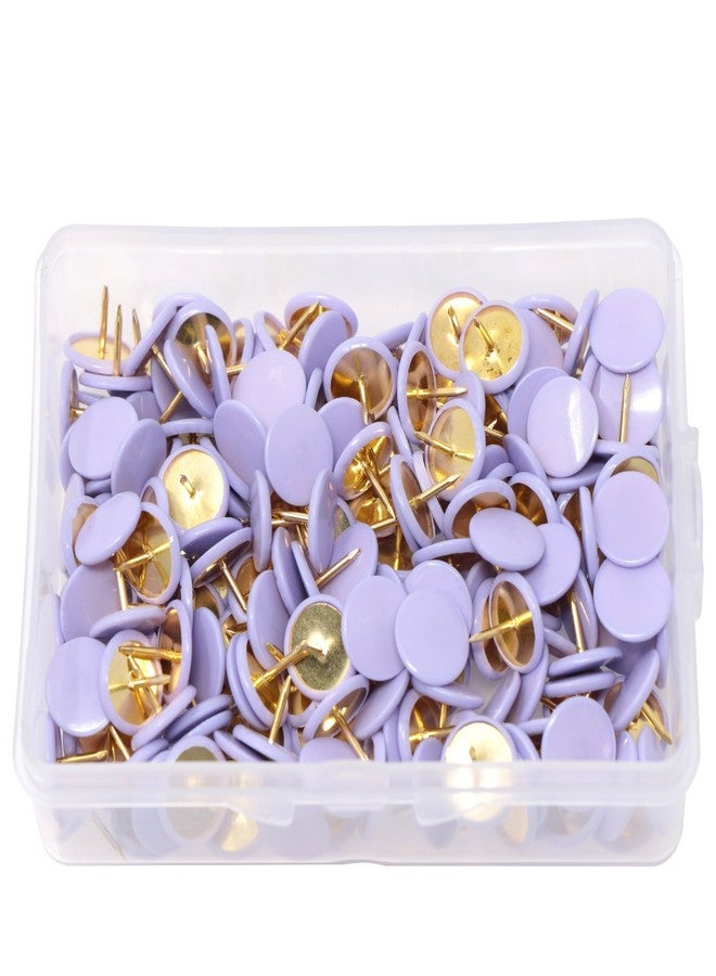 VAPKER 200 PCS Thumb Tacks Purple Plastic Round Head Thumbtacks - Image 2