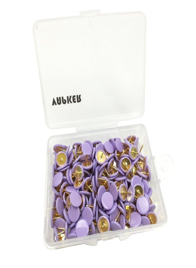 VAPKER 200 PCS Thumb Tacks Purple Plastic Round Head Thumbtacks - Image 1