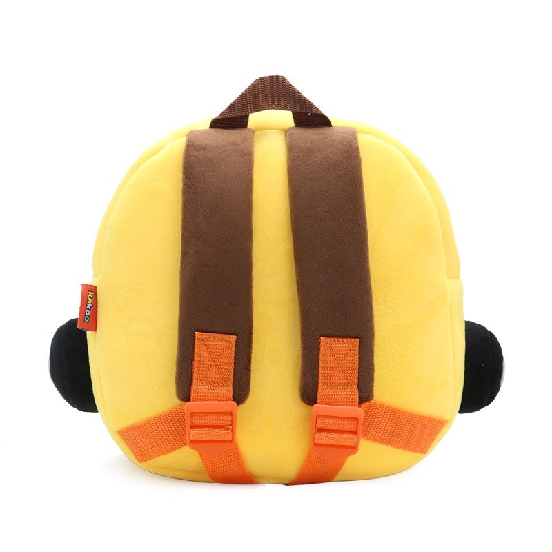Plush Kids Backpack, Medium School Bus Vehicle Design, Soft Lightweight School Bag for Toddlers and Preschool Kids - Image 4