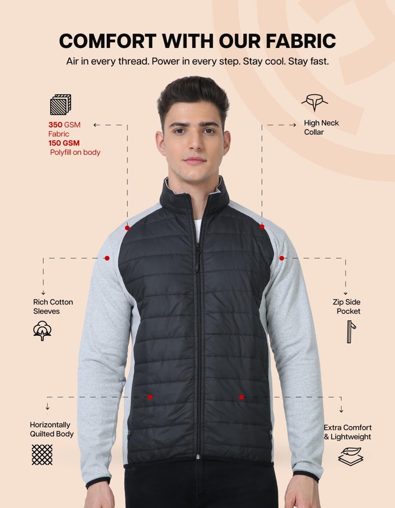 Scott International Jackets for Men | Winter wear | Men's Polyester Full Sleeve Zip with Pocket | Men Jackets | Winter Standard length Jackets - Image 4