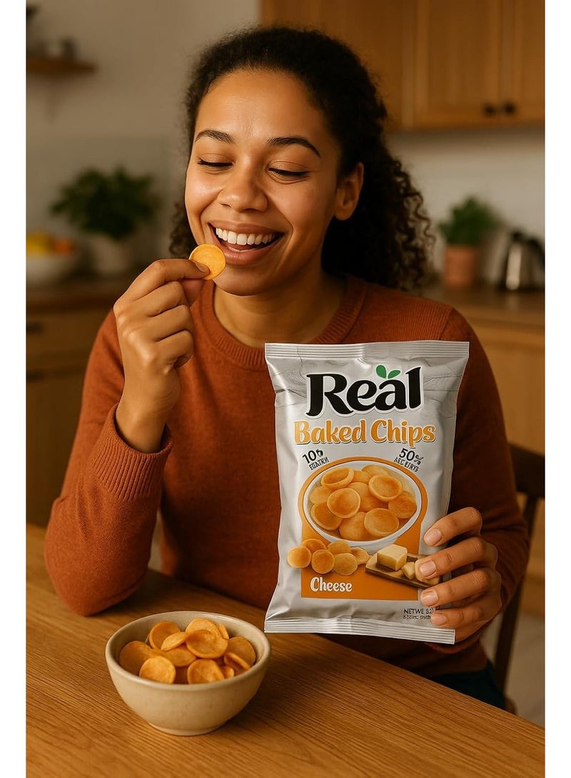 ريل رقائق بطاطس ريل المقرمشة بالجبن - مقرمشة، غنية بالجبن والبروتين، بدون مواد حافظة، 60 غرام (عبوة من 20 قطعة) - Image 2
