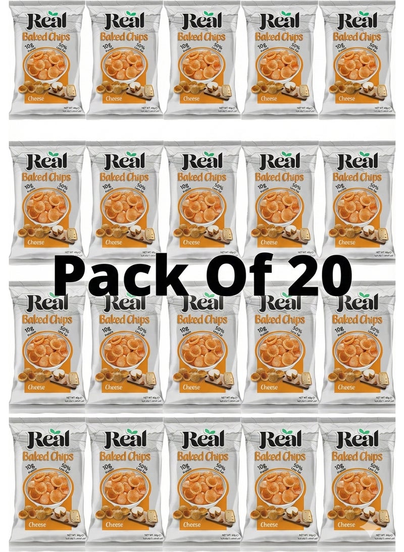 ريل رقائق بطاطس ريل المقرمشة بالجبن - مقرمشة، غنية بالجبن والبروتين، بدون مواد حافظة، 60 غرام (عبوة من 20 قطعة) - Image 4