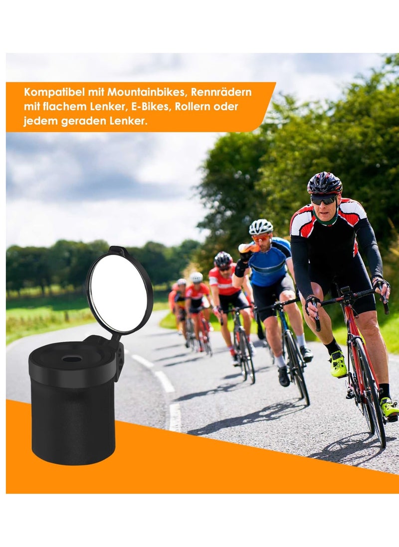 Excefore Bicycle Mirror for Handlebars, Foldable Road bike mirror for Handlebars, Cycle Rear View Mirror, Universal 360° Rotating Mini Handlebar mirror, Cycle Rear View Mirror for Road Bikes  - Image 4
