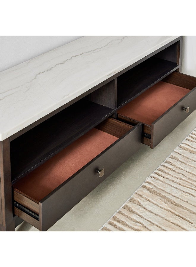 Home Box Orlando Marble Top TV Unit for TVs up-to 65 inches 45 x 60 x 160 cm - Image 3
