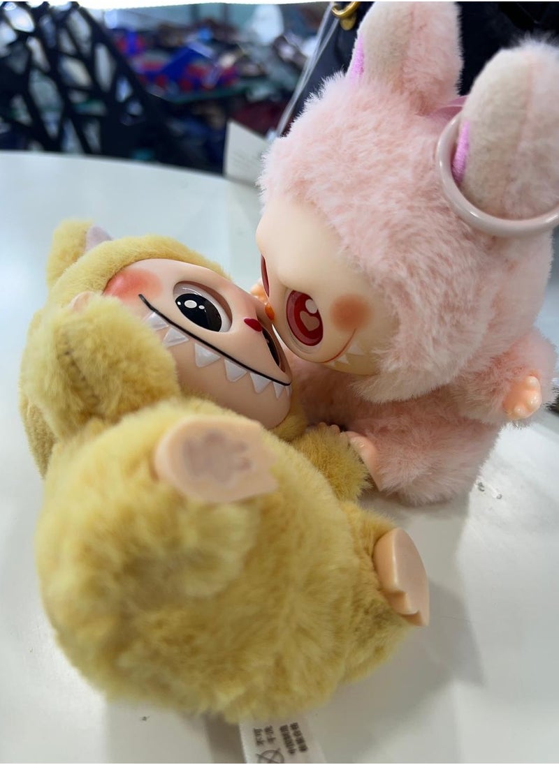 LABUBU Labubu Plush Keychain Set – Cute Animal Costume Hanging Dolls for Bags & Gifts (4 Colors)  - Image 3