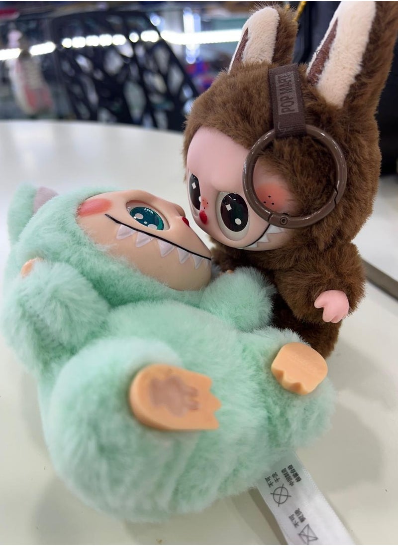 LABUBU Labubu Plush Keychain Set – Cute Animal Costume Hanging Dolls for Bags & Gifts (4 Colors)  - Image 4
