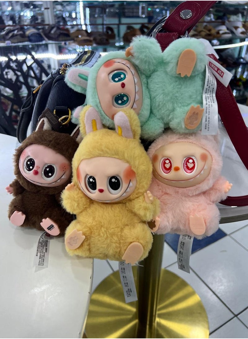 LABUBU Labubu Plush Keychain Set – Cute Animal Costume Hanging Dolls for Bags & Gifts (4 Colors)  - Image 2