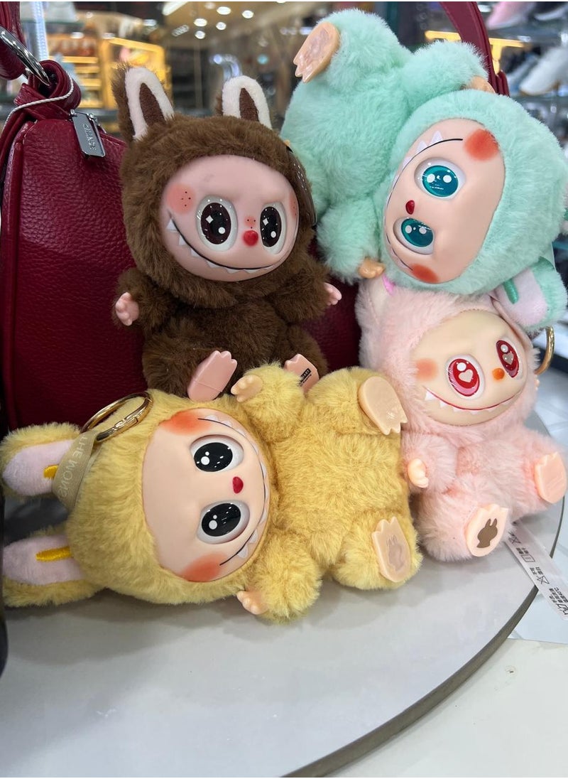 LABUBU Labubu Plush Keychain Set – Cute Animal Costume Hanging Dolls for Bags & Gifts (4 Colors)  - Image 5
