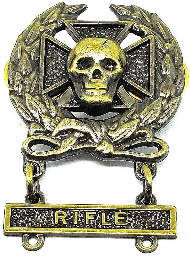 Expert Sniper Skull Badge Pin Rifle Bar Army Marksman M-24 Medal Antique Insignia