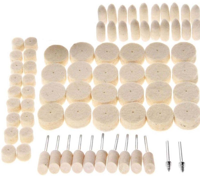 DIY Crafts Design No # 2, Pack of 27 Pcs, Wool Felt Polishing Buffing Pad 13mm 2 - Shank for (Design No # 2, Pack of 27 Pcs) - Image 1