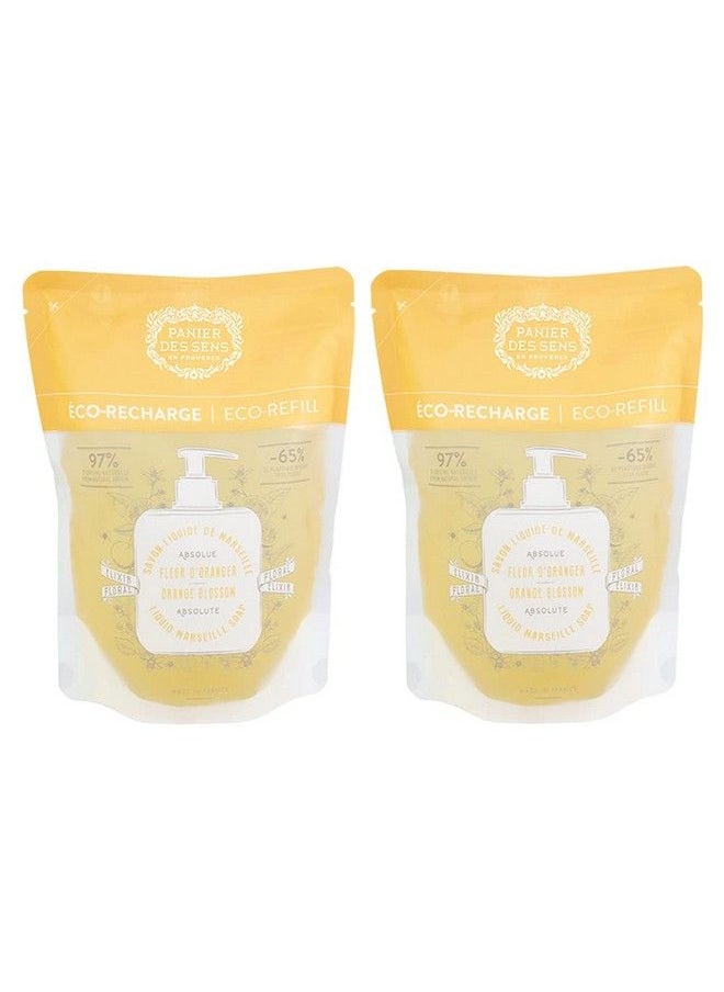 PANIER DES SENS Orange Blossom Liquid Hand Soap Refills Liquid Marseille Soap Made In France 96% Natural 2X 16.9Floz/500Ml  - Image 2