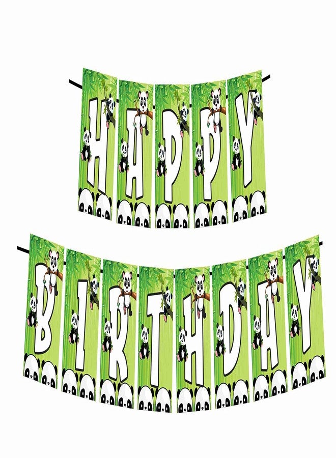 Balloonistics Panda Happy Birthday Celebration Banner Bunting Flags 2.5 M - Image 2
