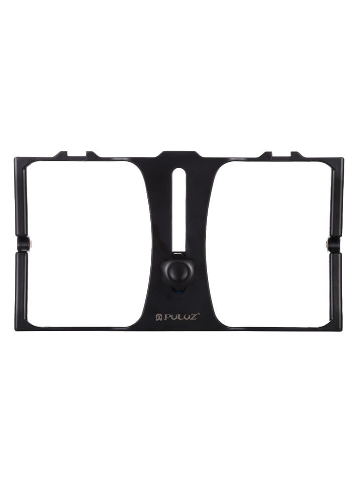 PULUZ Vlogging Live Broadcast Smartphone Video Rig Filmmaking Recording Handle Stabilizer Bracket for iPhone, Galaxy, Huawei, Xiaomi, HTC, LG, Google, and Other Smartphones(Red)