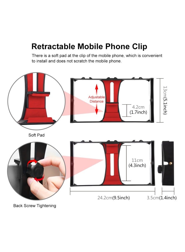 PULUZ Vlogging Live Broadcast Smartphone Video Rig Filmmaking Recording Handle Stabilizer Bracket for iPhone, Galaxy, Huawei, Xiaomi, HTC, LG, Google, and Other Smartphones(Red)  - Image 5