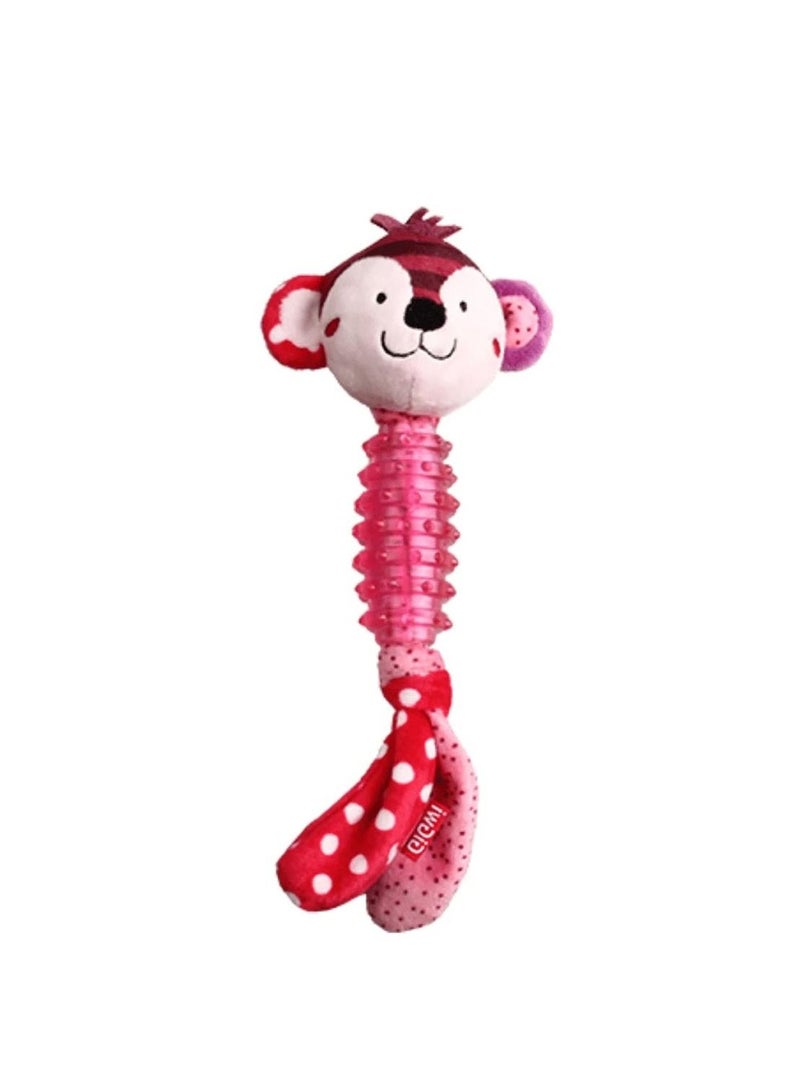 GIGWI Suppa Puppa Monkey with Squeaker inside Plush TPR Multicolor Small - Image 2