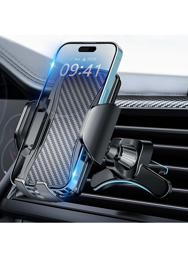 S-TOP Car Vent Phone Holder with Metal Hook & Legs, 360° Rotation One Button Release Phone Mount for Cars, Compatible with All 4.0-7.0 Inch Smartphones - Image 1
