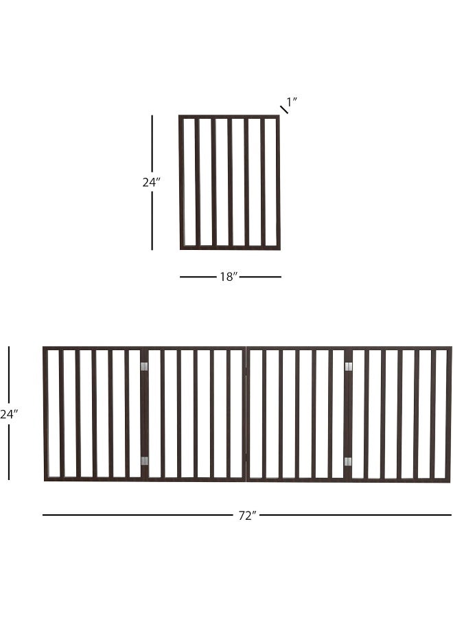 PETMAKER Wooden Pet-Gate Collection 72 Inch X 24 Inch - Image 2