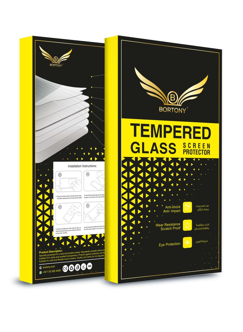 BORTONY Ultimate Tempered Glass Screen Protector for OnePlus 7T Black/Clear - Image 3