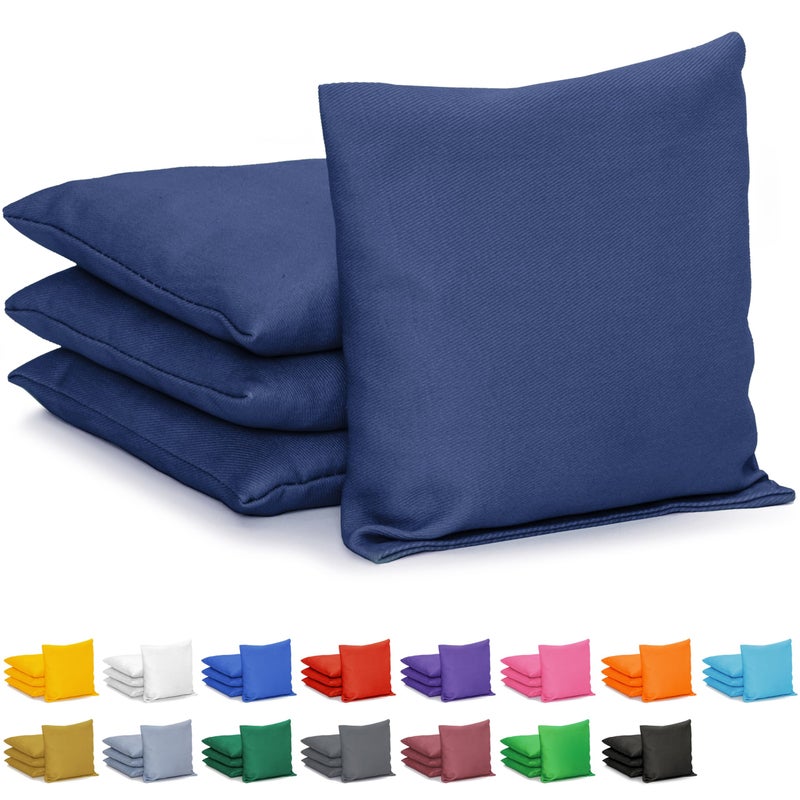 GoSports Cornhole Bean Bags Set of 4 - Regulation All Weather - Classic Navy - Image 1