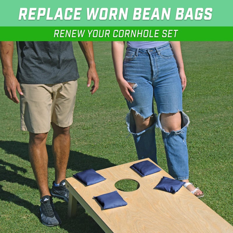 GoSports Cornhole Bean Bags Set of 4 - Regulation All Weather - Classic Navy - Image 5