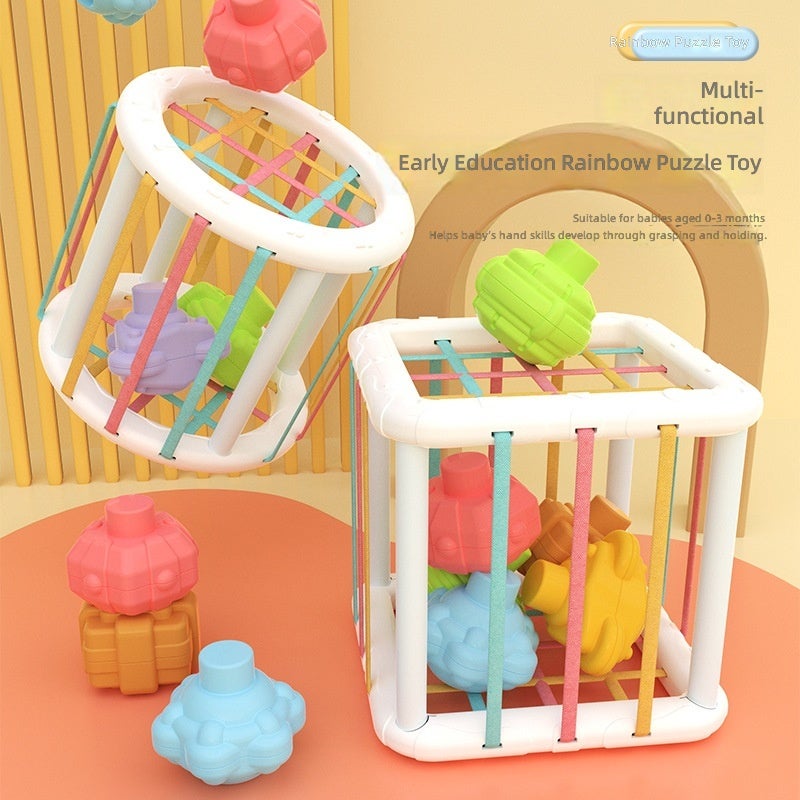 Rainbow Squeeze Toy for Baby Fine Motor Skills Training - Montessori Early Education    Toy - Image 1