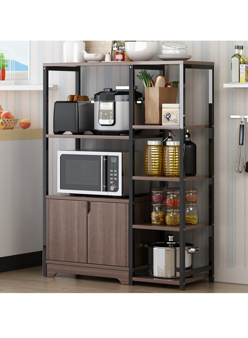 هومار كيت 5 طوابق رفوف تخزين المطبخ فرن الميكروويف رفوف العطور التشطيب مع الخزائن رفوف تخزين كبيرة مناسبة للعائلات والفنادق وغرف المعيشة والحمامات والمكاتب - Image 1