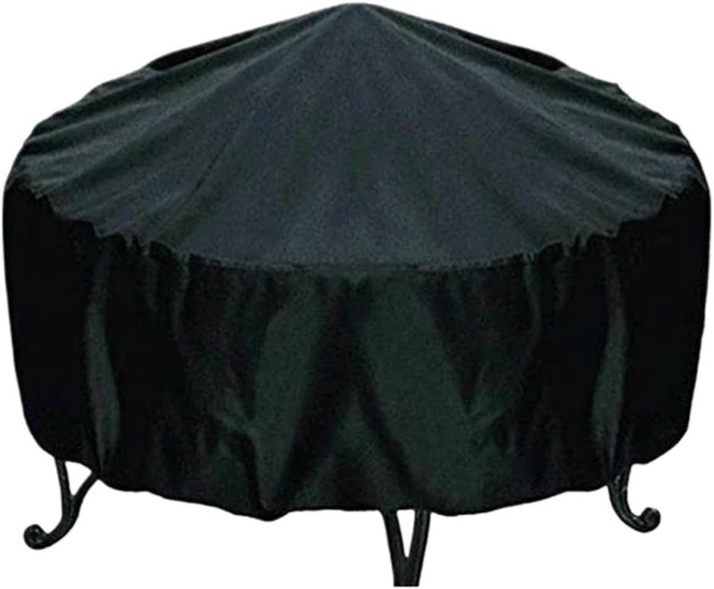 Sturdy 2pcs Fire Pit Cover Round Brazier Stove Waterproof Windproof Sun Protection For Outdoor Garden Furniture Sets Muebles(84x50cm) - Image 1