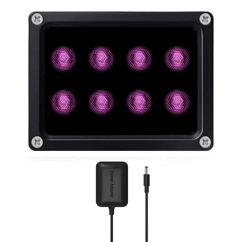 Tendelux 120ft IR Illuminator | BI8 Compact and Powerful 90Â° Infrared Light for CCTV Security Camera (w/Power Adapter) - Image 1