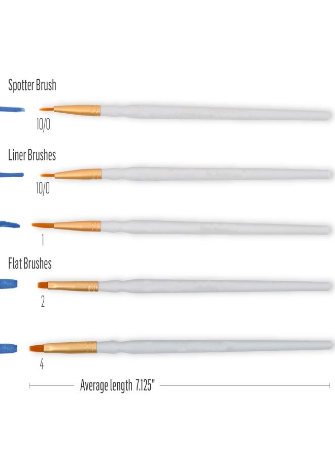 Plaid Detail Round Brush Set, 44278 (10-Piece),Black - Image 5