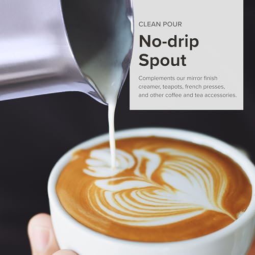 Frieling Stainless Steel Milk Frothing Pitcher - 10 oz, 18/10 Brushed Silver Stainless Steel - Milk Frothing & Steaming for Latte Art & Espresso - Creamer Pitcher - Dishwasher Safe - Image 4