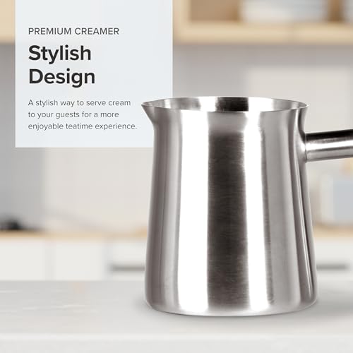 Frieling Stainless Steel Milk Frothing Pitcher - 10 oz, 18/10 Brushed Silver Stainless Steel - Milk Frothing & Steaming for Latte Art & Espresso - Creamer Pitcher - Dishwasher Safe - Image 3