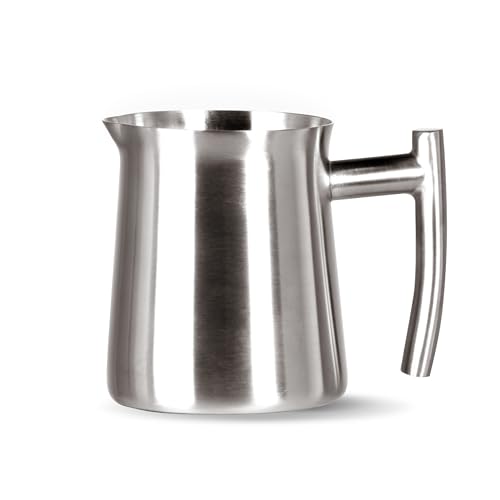 Frieling Stainless Steel Milk Frothing Pitcher - 10 oz, 18/10 Brushed Silver Stainless Steel - Milk Frothing & Steaming for Latte Art & Espresso - Creamer Pitcher - Dishwasher Safe - Image 1