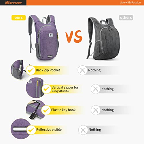 SKYSPER Small Daypack 10L Hiking Backpack Packable Lightweight Travel Day Pack for Women Men - Image 5