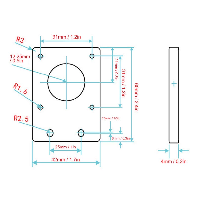 Aluminum Mounting Plate for 2020 2040 Frame NEMA 17 Stepper Motor 5Pcs - Image 3