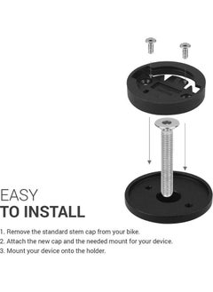 NIBEMINENT Bicycle Stem Top Cap Mount Adapter Replacement For Bryton, Garmin, CatEye Bike Computers  - Image 5