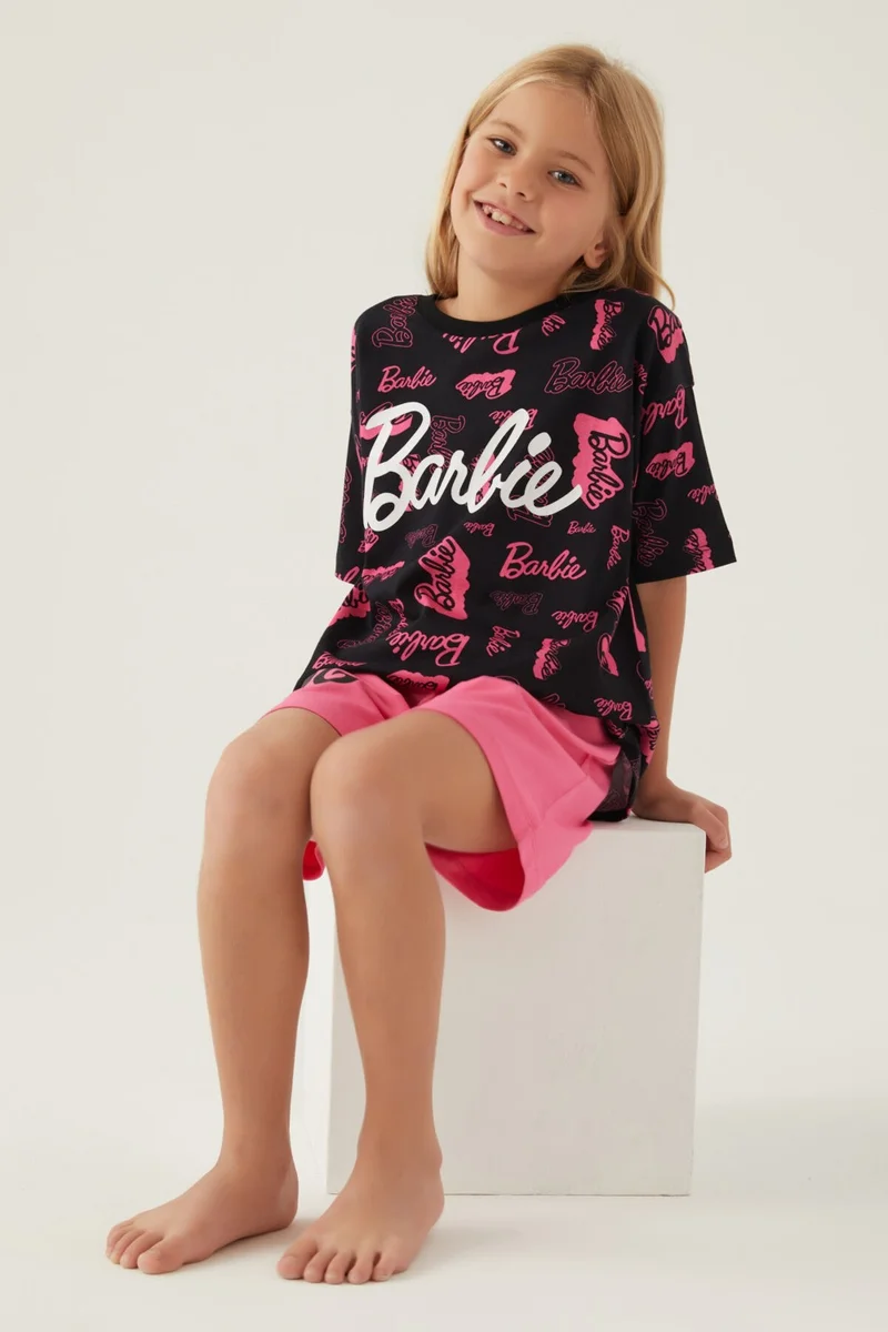 Barbie Comfortable Black Girls' Shorts Set