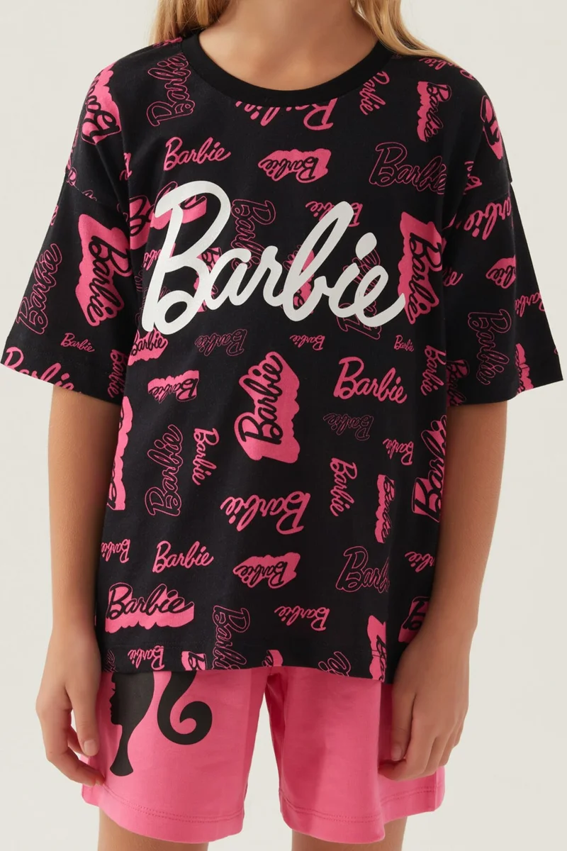 Barbie Comfortable Black Girls' Shorts Set