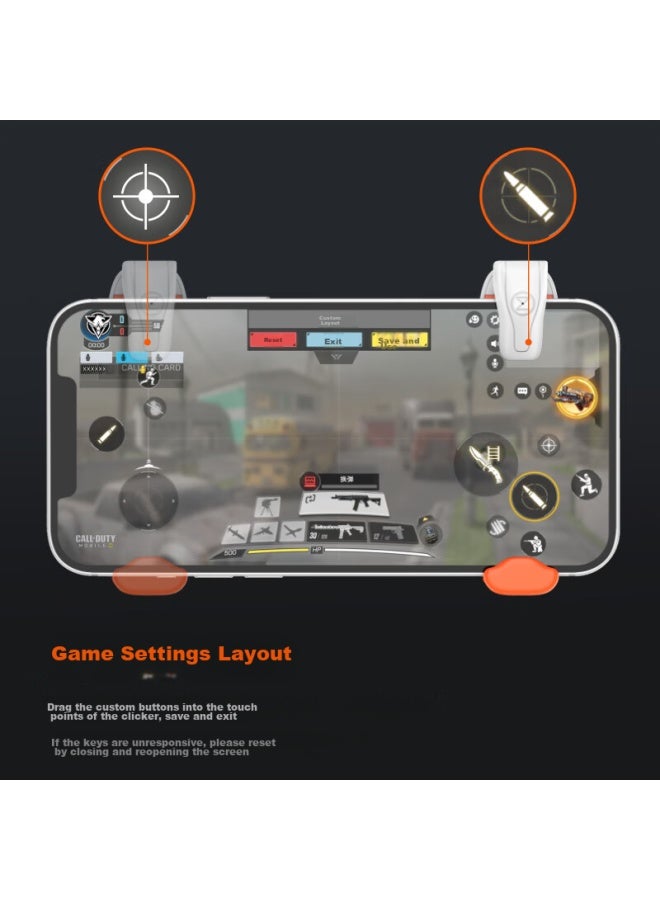 Ink will Mojiang Kuangbao M1 Pubg Mobile Controller, Shoulder Buttons, Peace Elite Delta Mission Call Of Duty Physical Peripheral Gun, Compatible With Android And Apple, Universal Mobile Game Assistant (white) - Image 1