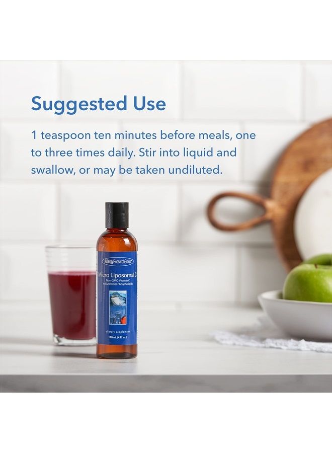 Allergy Research Group Micro Liposomal C - Non-GMO Vitamin C, Bioavailable - 120 mL (4 fl oz) - Image 5