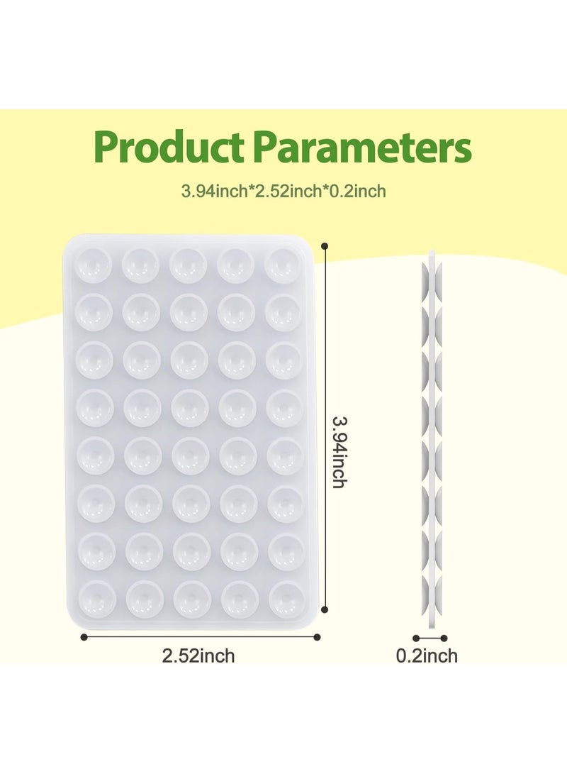 Double-sided suction power phone case stand, 4Pcs Silicone Phone Suction Grip Compatible with iPhone and Android Cases, Anti-Slip Hands-Free Mobile Accessory Holder, Sticky Phone Grip for Tiktok Videos and Selfies(transparent) - Image 2