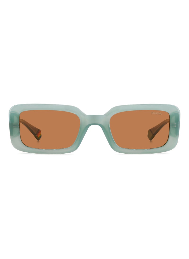 Polaroid - Women's Polarized Rectangular Shape Metal Sunglasses Pld 6208/S/X Brown 34 - Lens Size: 34.1 Mm - Green - Image 1