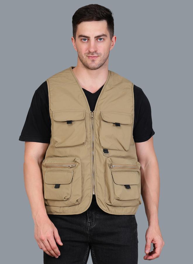 Fort Collins Men Brown Utility Vest - Image 1