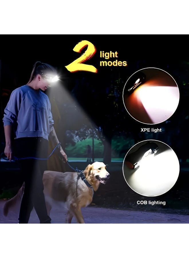 1 قطعة مصباح أمامي محمول LED للخارجي شحن عبر USB مصباح يدوي مغناطيسي حزام رأس قابل للتعديل - Image 3